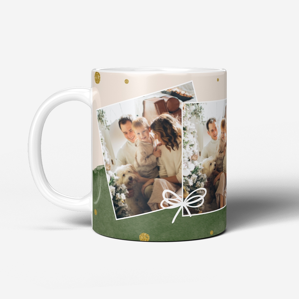 Caneca Watercolor Xmas Gold 1